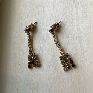 New vintage dangling crystal earrings